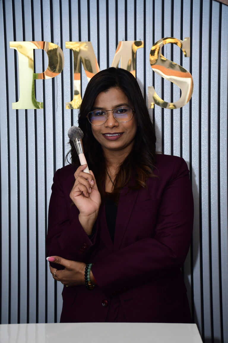 Priya, professional makeup artist at her studio