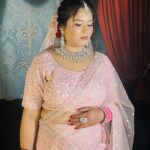 Reception makeup with glamorous bold finish